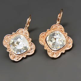 Diamond Sky Earrings With Crystals From Swarowski Nostalgia III Classic