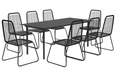 Välimööbli komplekt VLX 3060135, must, 8 istekohta