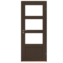 Дверь Swedoor Rustic 343, левосторонняя, коричневый/ореховый, 209 x 69 x 4 см