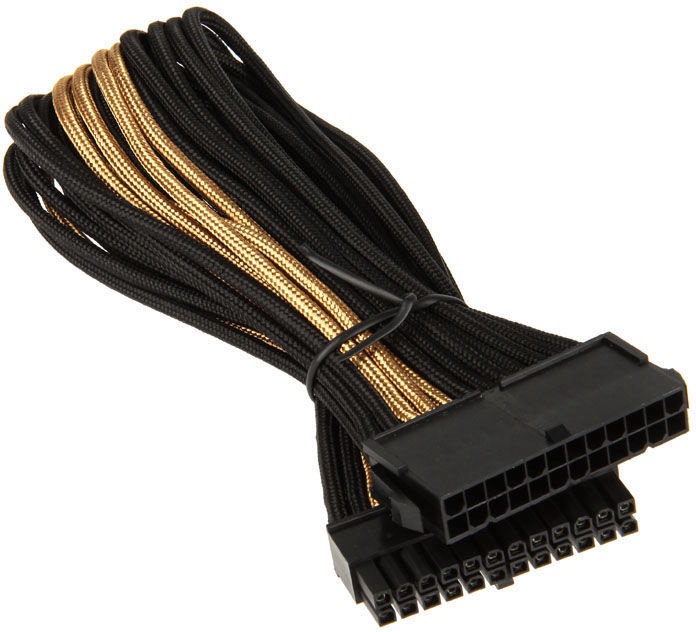 Juhe Silverstone 24-Pin ATX 30cm Extension Cable Black/Gold