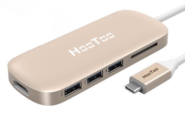 HooToo USB-C USB 3.0 HDMI SD Hub Gold