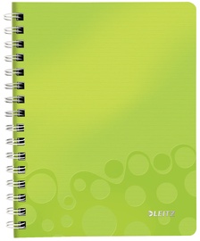 Leitz WOW Notebook A5 Wirebound With PP Cover Green 46410064