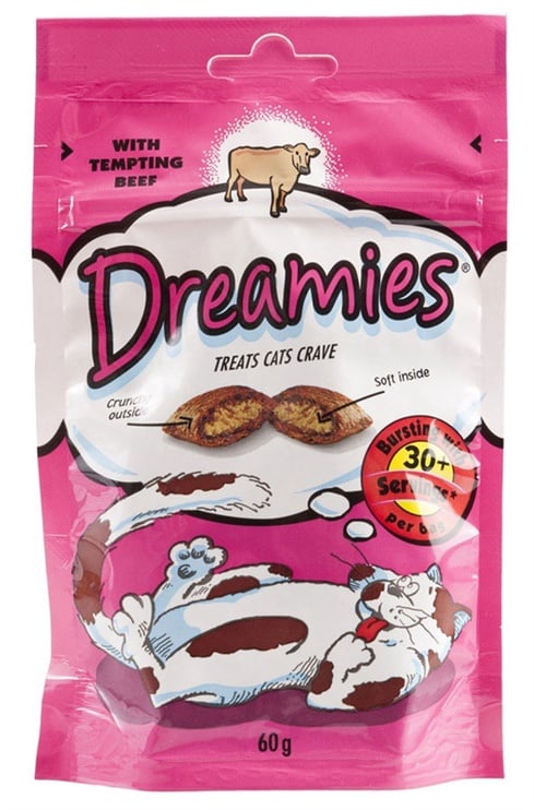 Лакомство для кошек Dreamies Snacks, говядина, 0.06 кг