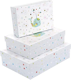 Dāvanu kaste kaste Goldbuch Whale Serinity, balta/daudzkrāsains, 250 x 175 x 69 mm