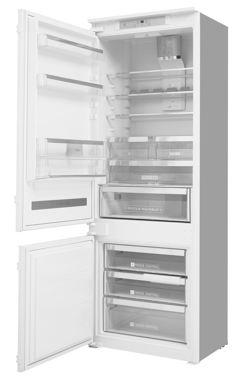 Iebūvējams ledusskapis Whirlpool SP40 802 EU 2, saldētava apakšā