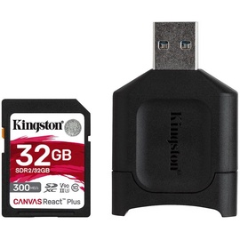 Kingston Canvas React Plus 32GB SDHC UHS-II Class 10 w/Adapter