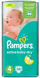 Pampers Active Baby-Dry S4 58