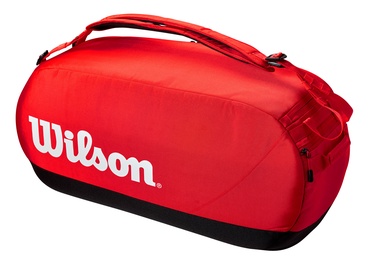 Спортивная сумка Wilson Super Tour Large Duffle, белый/черный/красный