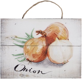 Home4you Wooden Printed Picture Country 15x20cm Onion 83767