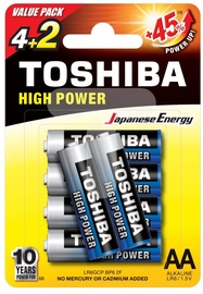 Toshiba High Power Batteries AA x6