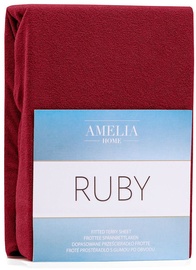 AmeliaHome Ruby Frote Bedsheet 120-140x200 Dark Red 26
