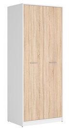 Black Red White Nepo Wardrobe White/Sonoma Oak