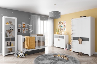 Комплект мебели для детской комнаты Szynaka Meble Picolo, белый/серый