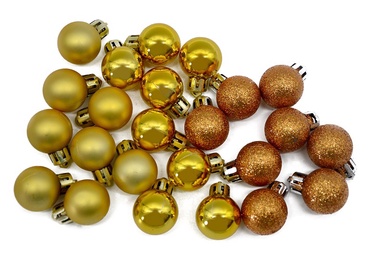 Jõulupuu ehe Christmas Touch N4/2524ABY, kuldne, 2.5 cm, plastik, 24 tk