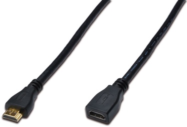 Laidas Assmann HDMI 19 pin male, HDMI 19 pin female, 3 m, juoda