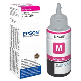 Картридж для струйного принтера Epson T6643, розовый/фиолетовый