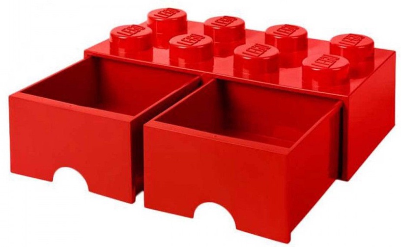 Mantu kaste LEGO Storage Brick Drawer 8, 12 l, sarkana, 250 x 500 x 180 mm