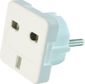 Natec Travel Adapter UK to EURO White