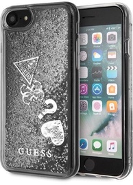 Guess Glitter Hearts Back Case For Apple iPhone 7/8 Silver