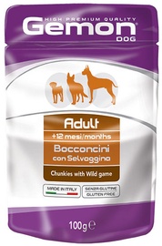 Monge Gemon Adult Chunkies With Wild Game 100g