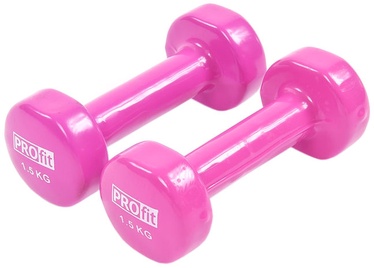 ProFit Vinyl Dumbbells 2x1.5kg Pink