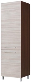 Virtuves skapītis Bodzio Loara Left GL Latte/Nut, 600x590x2070 mm