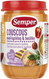 Semper Puree From 6 Months 190g Chicken With Couscous In Tomato Sauce