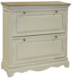 Apavu plaukts Home4you Samira 13716 Antique White/Brown, 925x320x970 mm