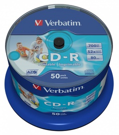 Datu nesējs Verbatim, 700 MB, 50gab.