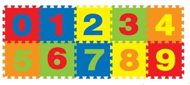 Puzle - paklājs Eva Puzzle Mats Numbers ST-1001, 32 cm x 32 cm