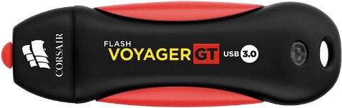 USB atmintinė Corsair Voyager GT, juoda/raudona, 64 GB