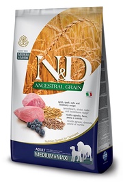 Сухой корм для собак Farmina N&D Ancestral Grain Lamb Spelt Oats And Blueberry Medium & Maxi, баранина, 12 кг
