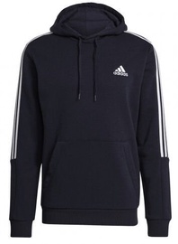 Adidas Essentials Fleece 3 Stripes Hoodie GK9584 Blue 2XL