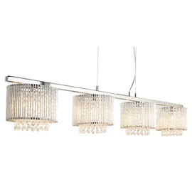 Krištolinis pakabinamas šviestuvas Searchlight Elise 7094-4CC, 4 x 7W G9