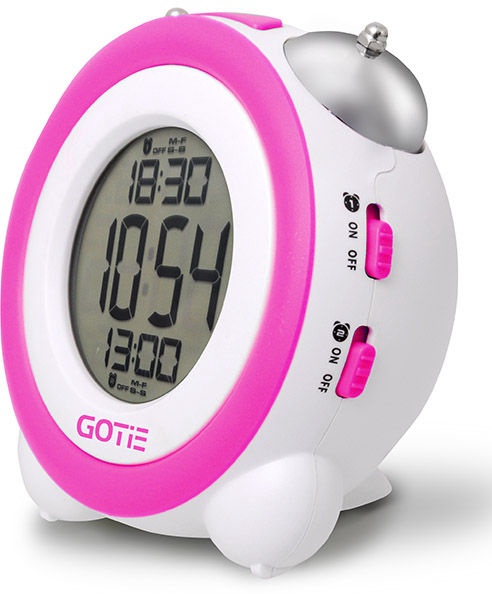 Pulkstenis Gotie, balta/rozā