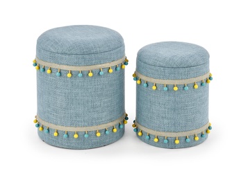 Пуф Halmar Grado w/ Storage Function, голубой, 38 см x 38 см x 44 см