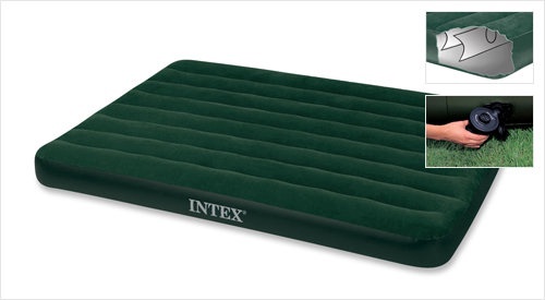 Pripučiamas čiužinys Intex 64778, žalias, 191 cm x 137 cm x 25 cm