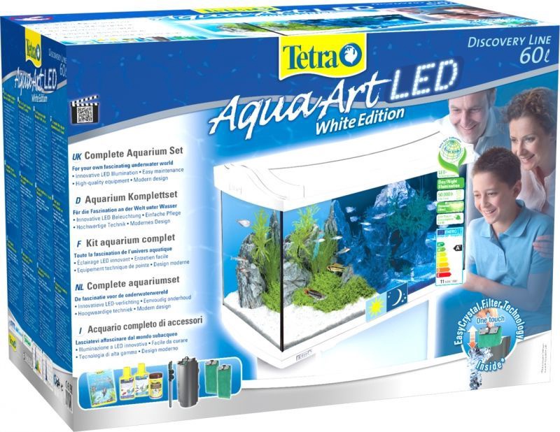 Akvārijs Tetra AquaArt LED, balta, 60 l, ar ekipējumu