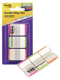 3M Post It Index Strong Filing Tab Assorted Colours 3x22pcs Clear