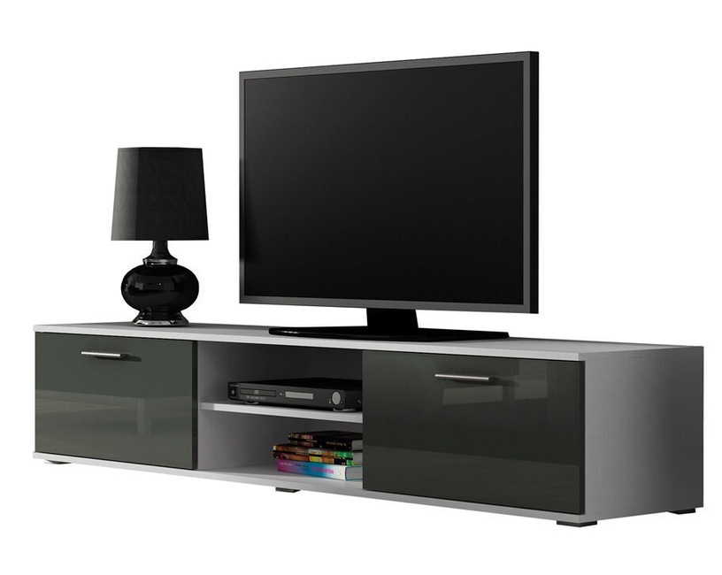 TV-laud Cama Meble Soho 180, valge/hall, 180 cm x 43 cm x 37 cm
