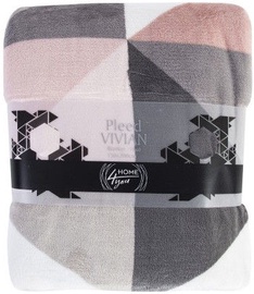 Home4you Plaid/Blanket Vivian 150x200cm Pink Triangles