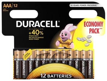 Baterijas Duracell Alkaline Long Lasting Power 12x AAA