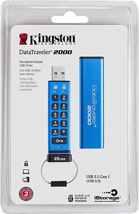 USB-накопитель Kingston DataTraveler 2000, синий, 64 GB