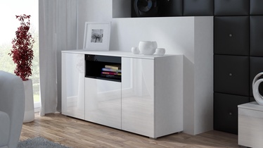 Cama Meble Viva 150 Chest Of Drawers White/Black/White Gloss