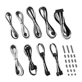 CableMod C-Series ModMesh Classic Cable Kit For Corsair AXi/HXi/RM(Yellow Label) Black/White