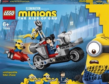 Konstruktors LEGO Minions Neapturamā bēgšana ar motociklu 75549, 136 gab.