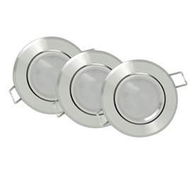 Süvisvalgusti LED 3in1 Hõbe 3.5W 3tk