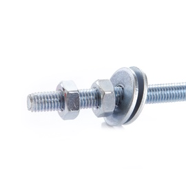 Strypas su 2 veržlėmis ir 2 poveržlėmis, M10 x 300 mm