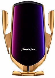 Telefona turētājs Hurtel Wireless Qi Car Charger Automatic Holder 10W Gold