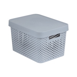 Mantu kaste Curver Infinity Dots, 17 l, pelēka, 35.8 x 26.8 x 22 cm